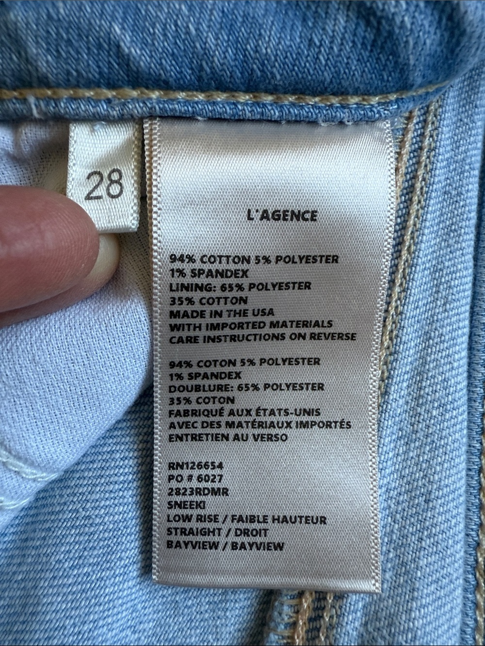 L’AGENCE Low Rise Sneeki Jeans Size 28 - Picture 11 of 12